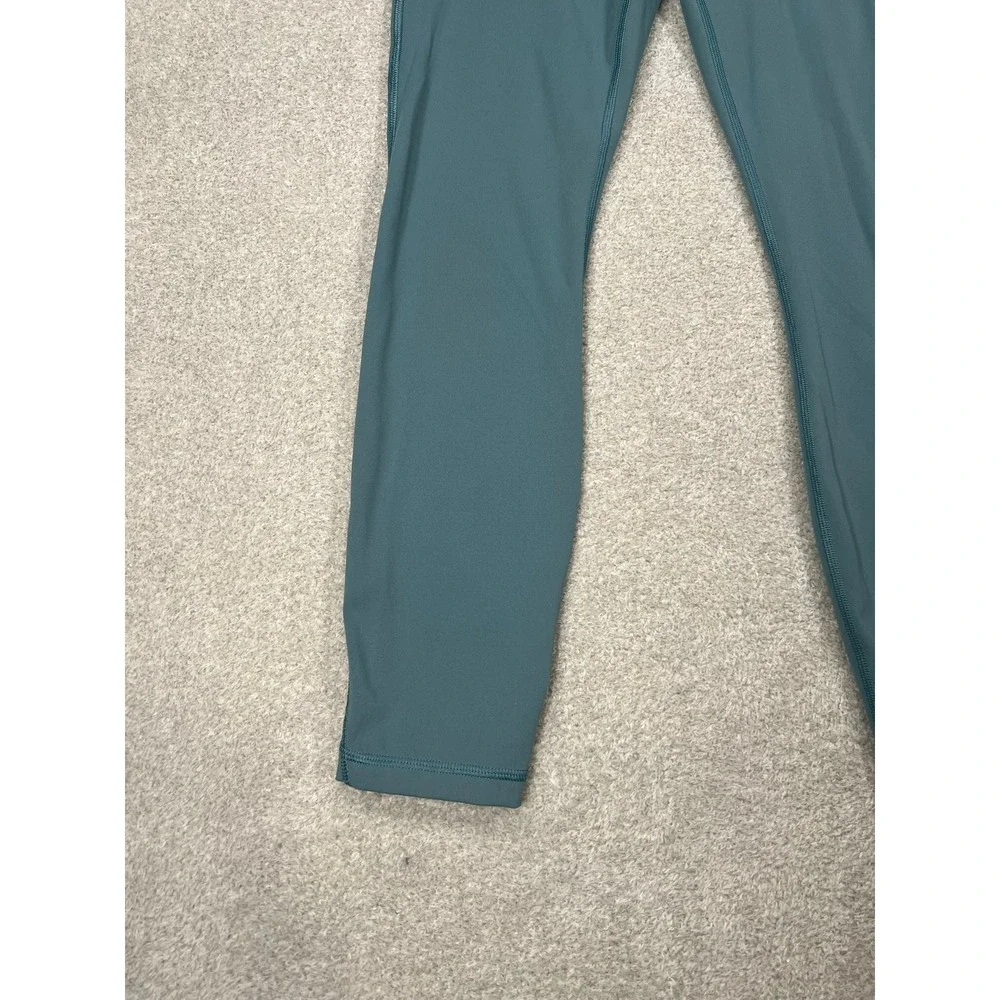 Lululemon Train Times 7/8 Pant High Rise Mesh Teal Leggings Size 6 Athletic Yoga